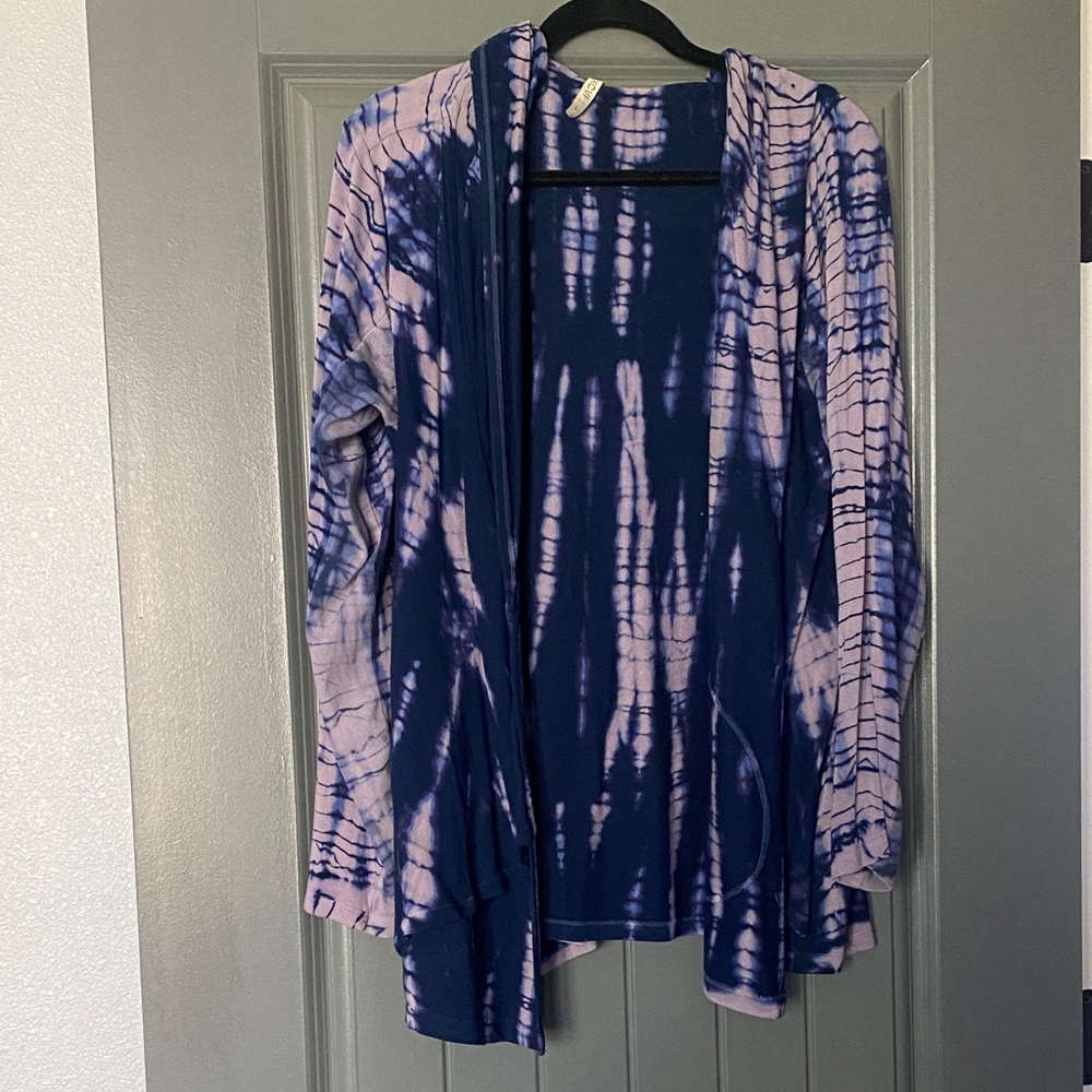 Blue and purple Tye dye top/ jacket